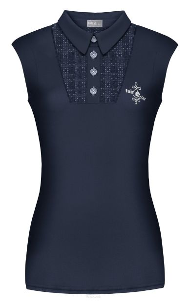 FAIR PLAY Koszulka polo Alina SL, kolor granat