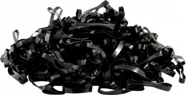 YORK Gumki do grzywy silikonowe, w woreczku, kolor czarny