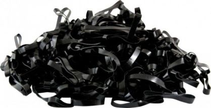 YORK Gumki do grzywy silikonowe, w woreczku, kolor czarny