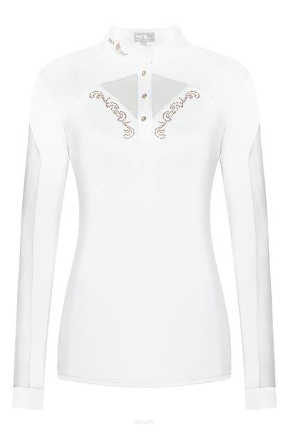 FAIR PLAY Koszula konkursowa Cathrine Rosegold LS, długi rękaw, kolor biały