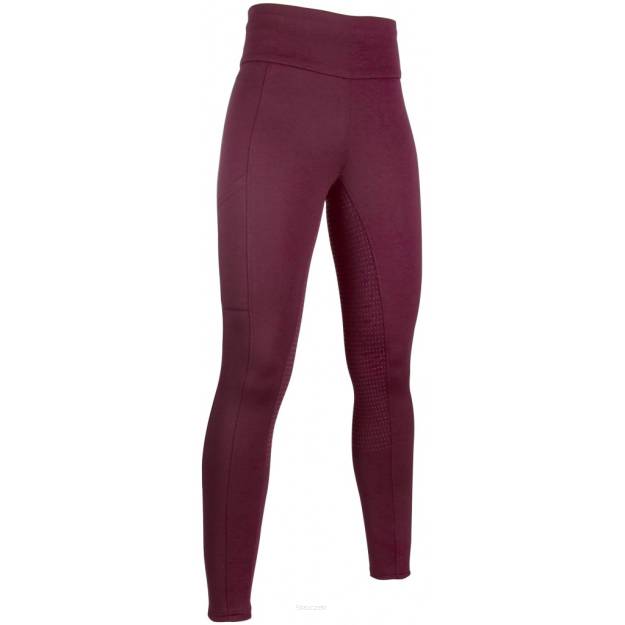 HKM Legginsy jeździeckie Cosy Style, kolor bordowy