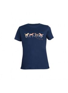 HKM T-shirt dziecięcy Pony Club, kolor granatowy