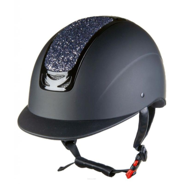 OUTLET HKM Kask Glamour, kolor czarny/kolorowy, rozmiar XS (49-51 cm)