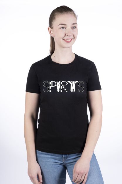 HKM T-shirt Sports, kolor czarny