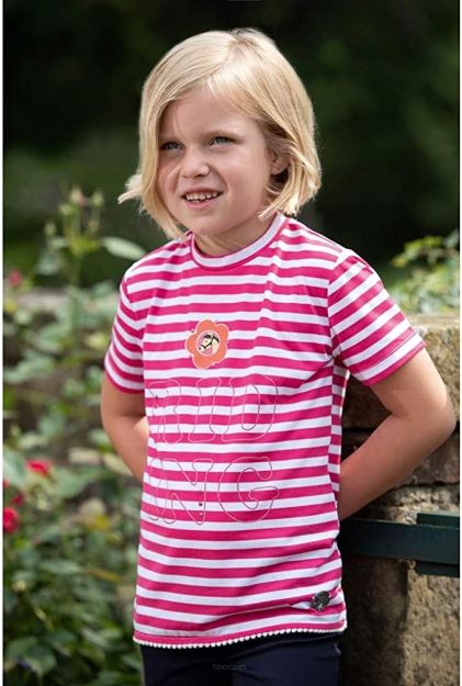 HKM T-shirt Gelato Riding, kolor róż/biały