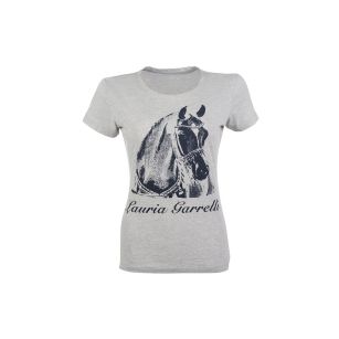HKM T-shirt Limoni Horse, kolor szary melanż