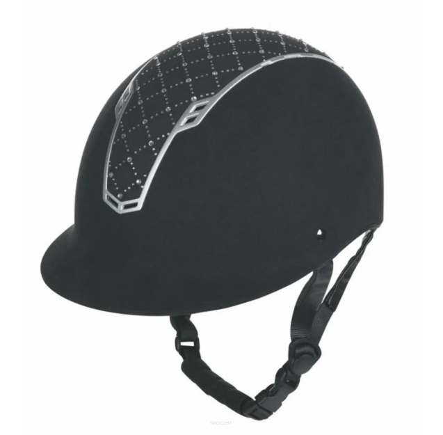 OUTLET HKM Kask Linz, kolor czarny/srebrny, rozmiar XXS-XS (51-55 cm)